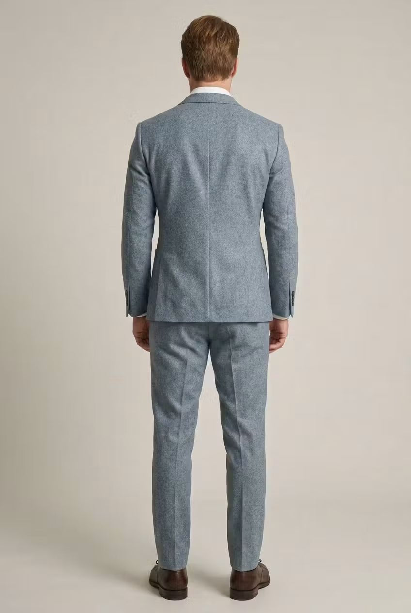 Herre Slim-Fit Two-Piece Set Struktureret Businesskjole