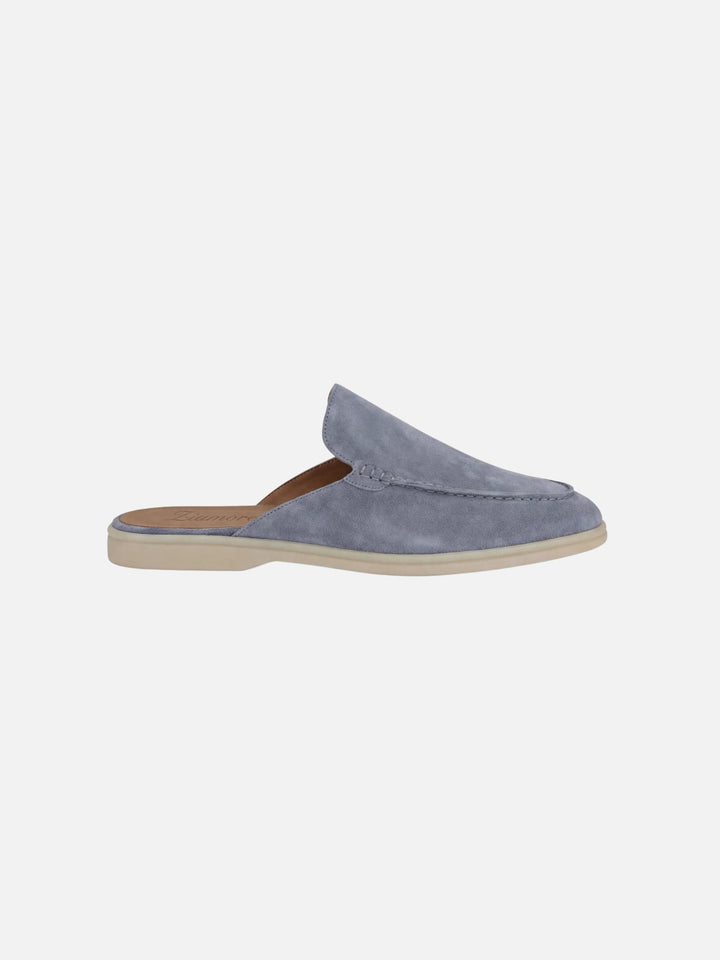 Herre Slip-On Mules Åben Hæl Syede Detaljer - Baby Blue