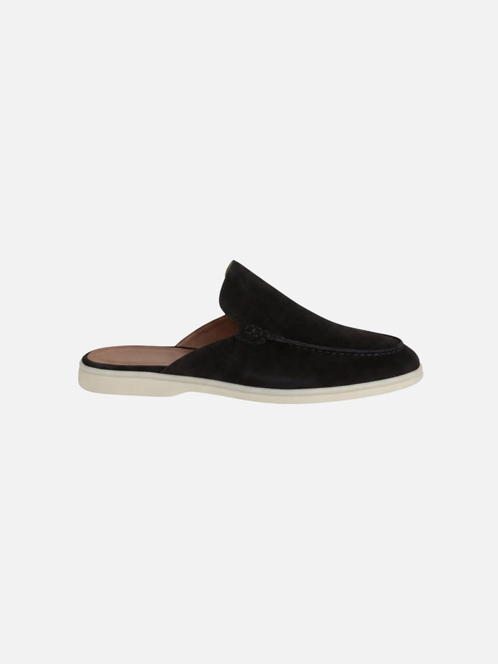 Herre Slip-On Mules Åben Hæl Syede Detaljer - Black