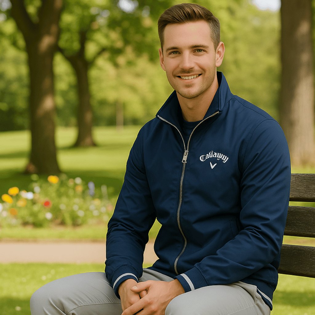 Herre Windbreaker Jakke Vandafvisende Med Lynlås