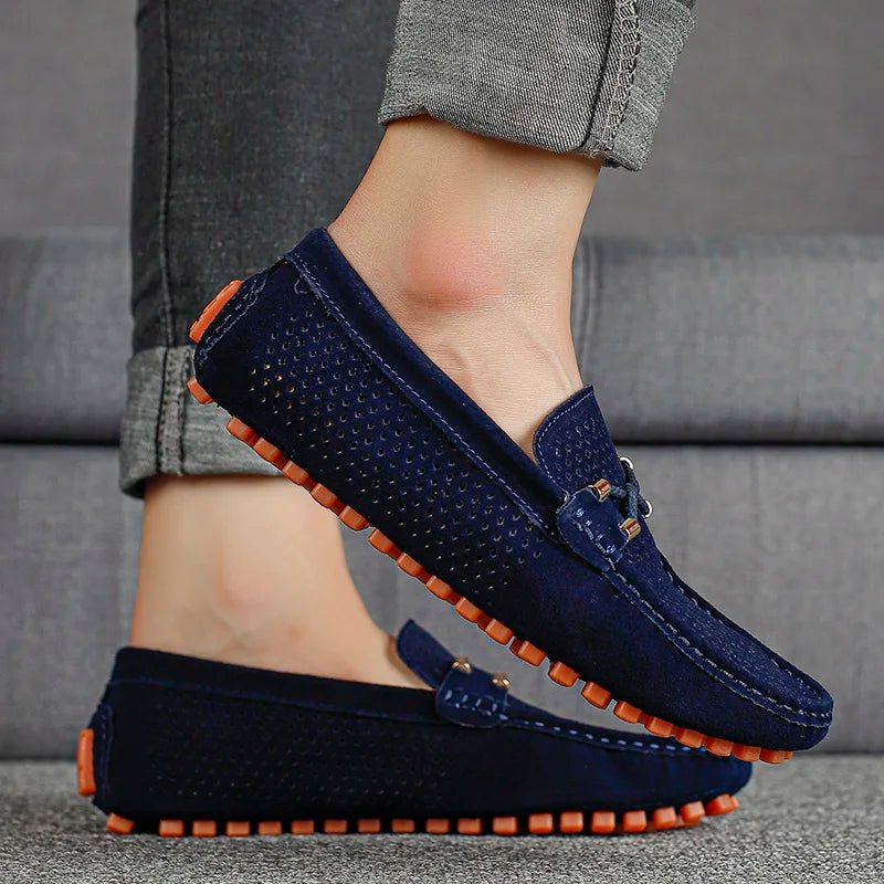 Herreloafers Perforeret Ruskind Slip-On Sommer