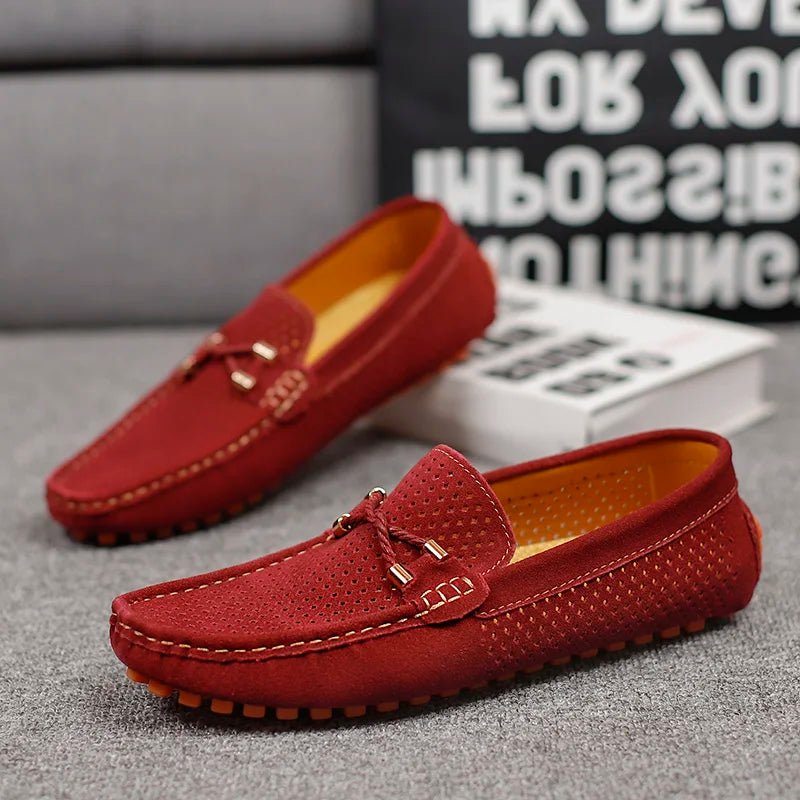 Herreloafers Perforeret Ruskind Slip-On Sommer