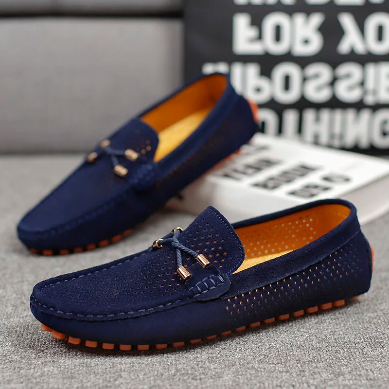 Herreloafers Perforeret Ruskind Slip-On Sommer