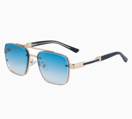 Alma | Sunglasses Retro Guld Titanium Gradient UV400