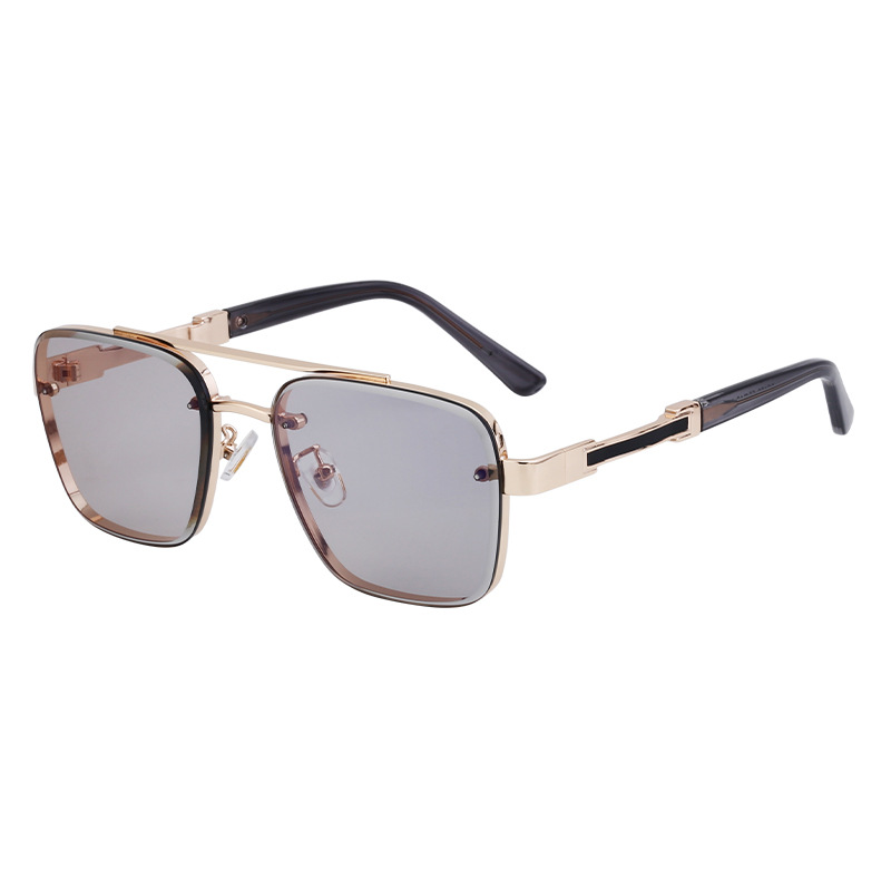 Alma | Sunglasses Retro Guld Titanium Gradient UV400