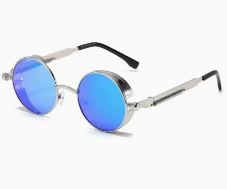 Lucas | Sunglasses Runde Metal Træ-Look Solbriller UV400