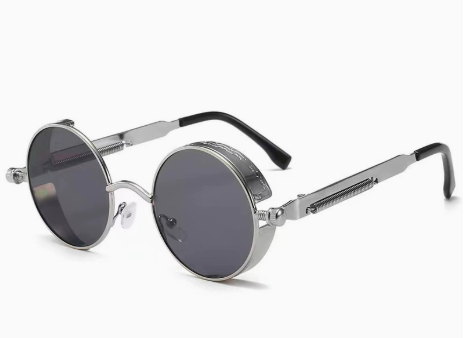 Lucas | Sunglasses Runde Metal Træ-Look Solbriller UV400