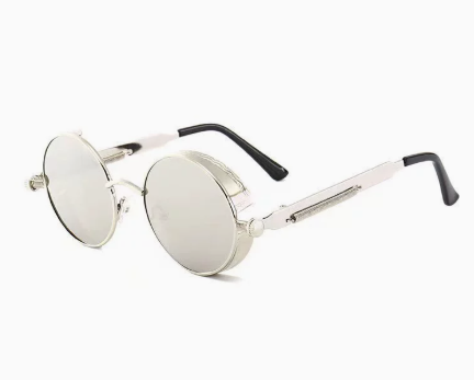 Lucas | Sunglasses Runde Metal Træ-Look Solbriller UV400
