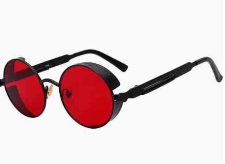 Lucas | Sunglasses Runde Metal Træ-Look Solbriller UV400