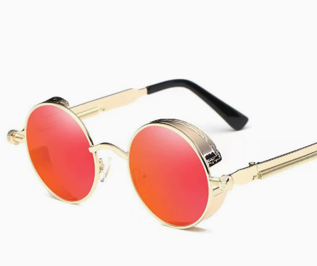 Lucas | Sunglasses Runde Metal Træ-Look Solbriller UV400