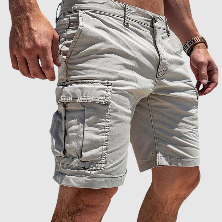 Aksel | Herre Casual Knælange Shorts Med Cargo Lommer