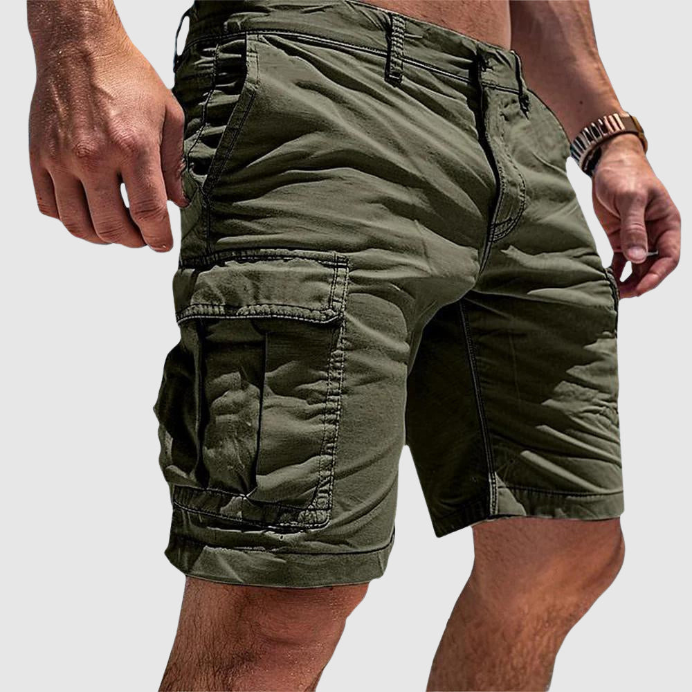 Aksel | Herre Casual Knælange Shorts Med Cargo Lommer