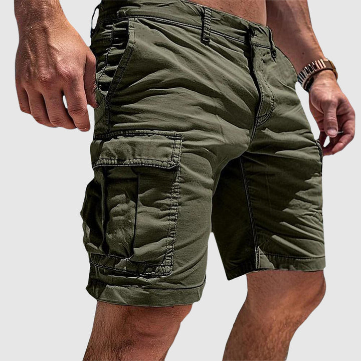 Aksel | Herre Casual Knælange Shorts Med Cargo Lommer