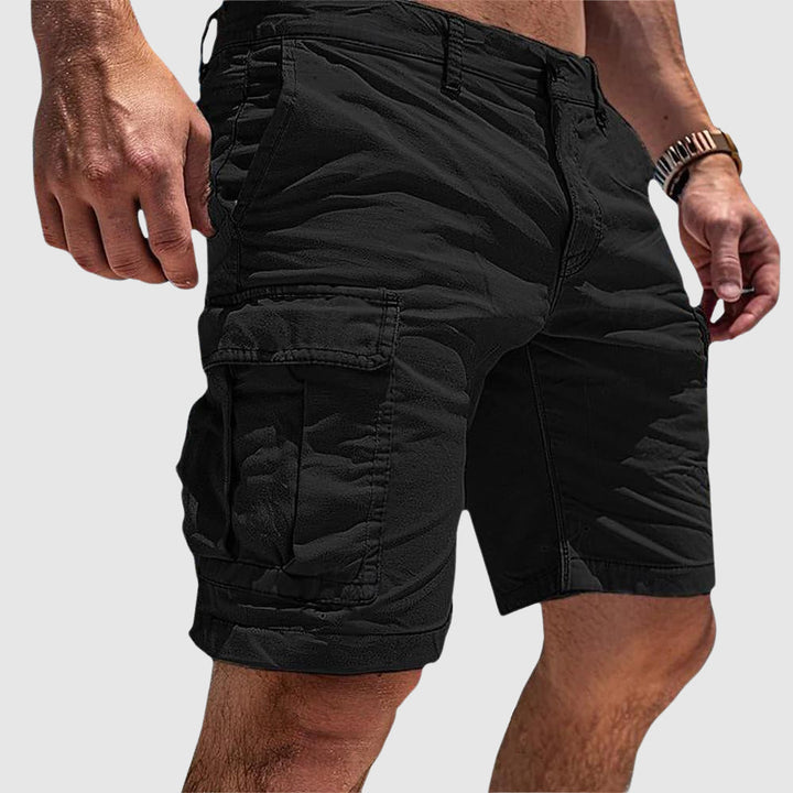 Aksel | Herre Casual Knælange Shorts Med Cargo Lommer