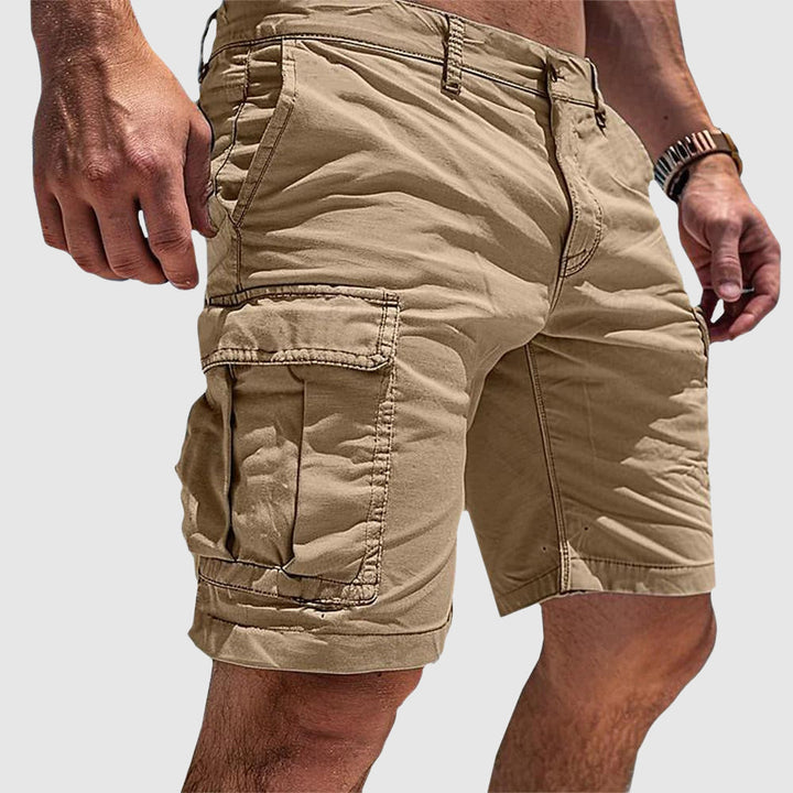 Aksel | Herre Casual Knælange Shorts Med Cargo Lommer