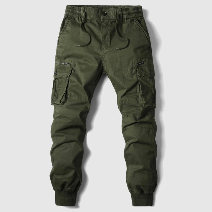 Aage | Herre Slim Fit Casual Bukser Med Cargo Lommer