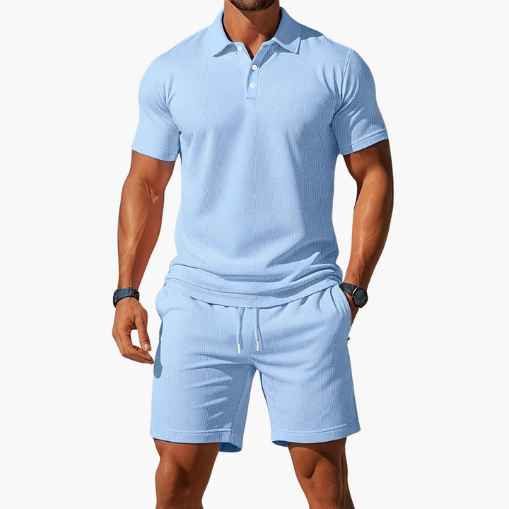 Anton | Herre Polo Og Shorts Casual Sæt