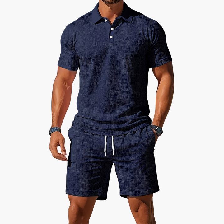 Anton | Herre Polo Og Shorts Casual Sæt