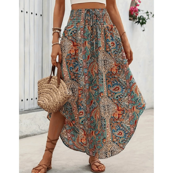 Regitze | Stilfuld Casual Maxi-nederdel med Print - Freya Kobenhavn