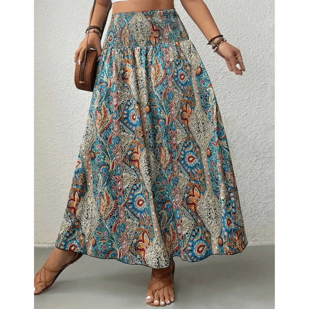 Regitze | Stilfuld Casual Maxi-nederdel med Print - Freya Kobenhavn