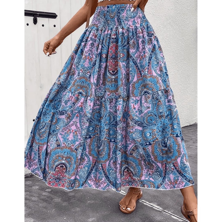 Regitze | Stilfuld Casual Maxi-nederdel med Print - Freya Kobenhavn
