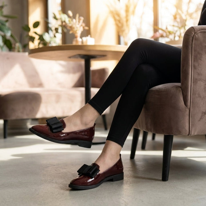 Orthopedic Loafers Dame Patent Læder Spids Tå