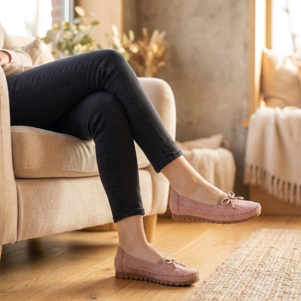 Ortopædiske Loafers Perforeret Slip-On Komfort Sløjfe
