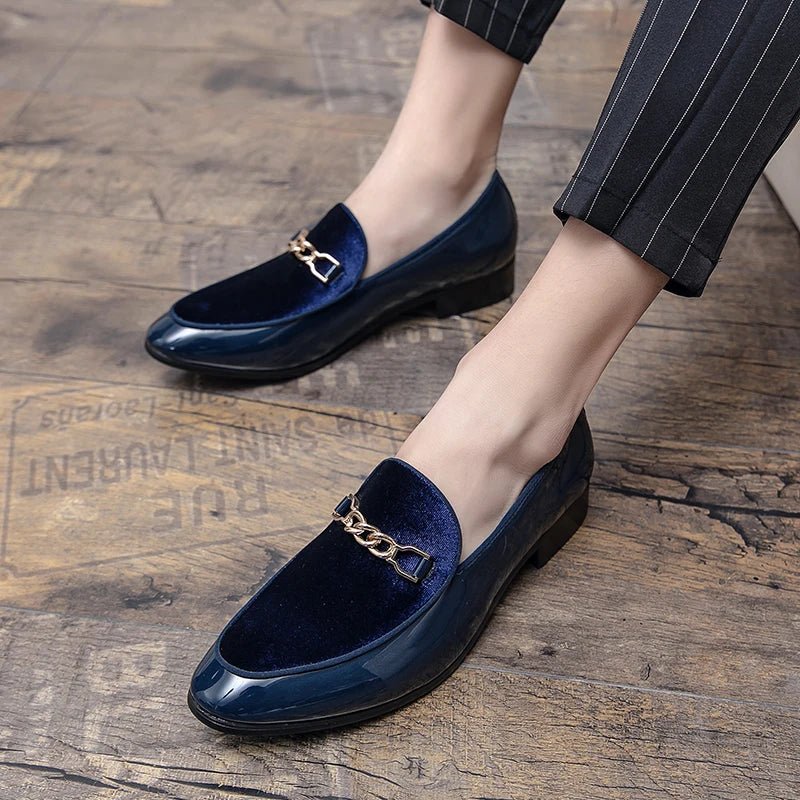Ortopædiske Loafers Slip-On Velour Guldkæde Komfort