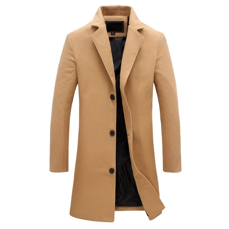 Troels | Herre Vinter Elegant Lang Uldfrakke Moderne Trenchcoat - Freya Kobenhavn