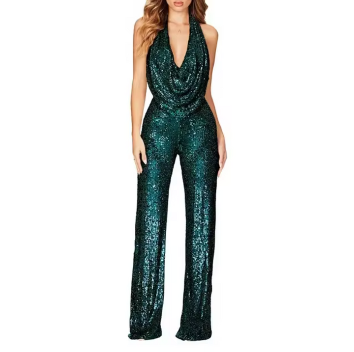 Lovise | Kvinders Paillet Halter Neck Jumpsuit - Freya Kobenhavn