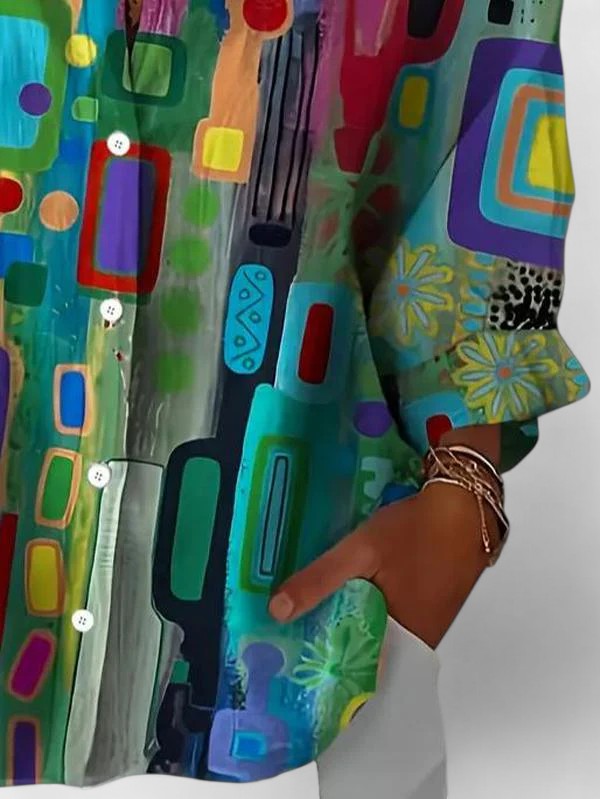 Rose | Kvinders Casual Bluse med Abstrakt Mønster - Freya Kobenhavn