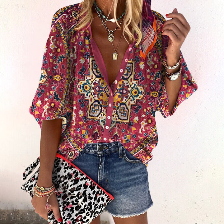 Hilda | Elegant Og Stilfuld Blomstret Bluse - Freya Kobenhavn