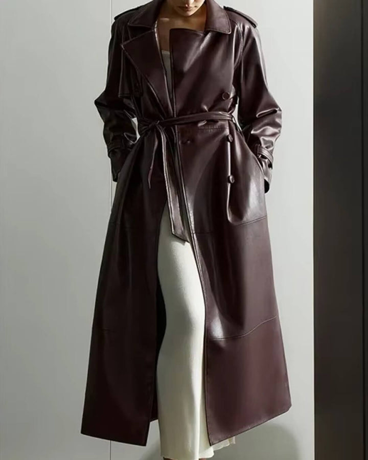 Bente | Dame Lang Vinter Maxi Trenchcoat