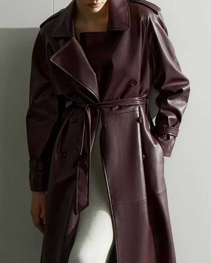 Bente | Dame Lang Vinter Maxi Trenchcoat