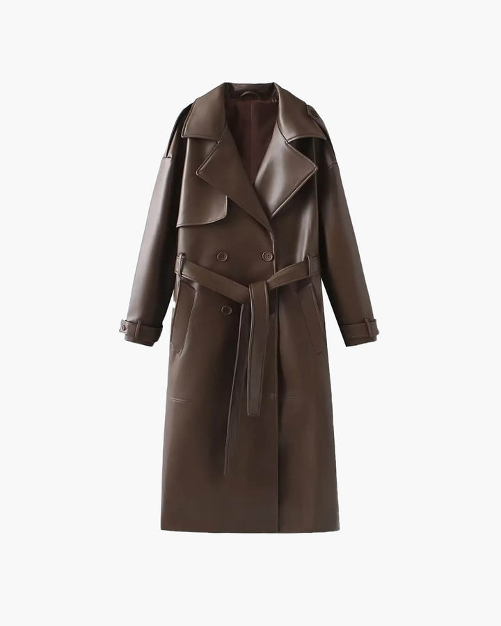 Bente | Dame Lang Vinter Maxi Trenchcoat