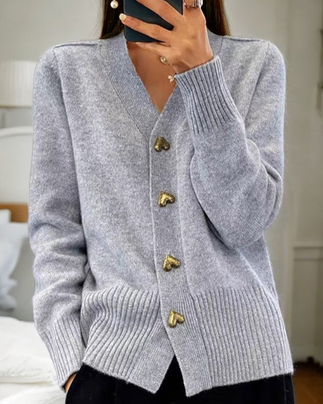 Maria | Elegant Strikket Cardigan med Knapper - Freya Kobenhavn