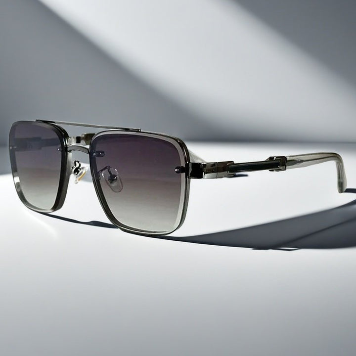 Sunglasses Aviator Firkantet Guld Metal Gradient