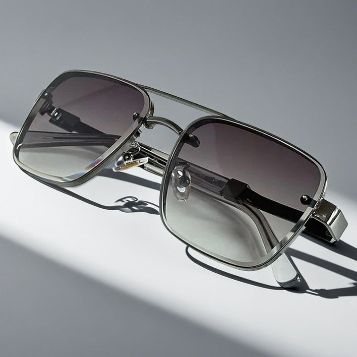 Sunglasses Aviator Firkantet Guld Metal Gradient