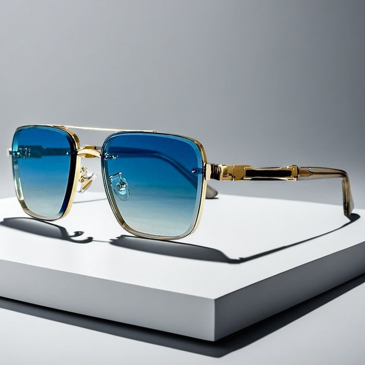 Sunglasses Aviator Firkantet Guld Metal Gradient
