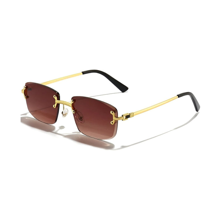 Sunglasses Aviator Gradient Metal Rimless UV400