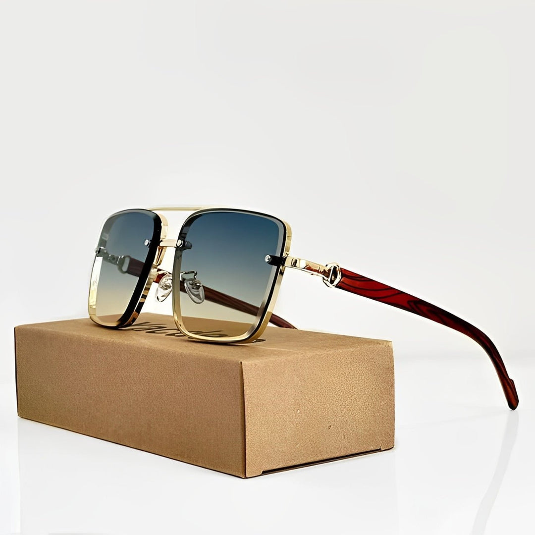 Sunglasses Aviator UV400 Beskyttelse Gradient - Green
