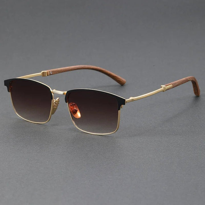 Sunglasses Clubmaster Halv-ramme UV400 Polariseret - Brown