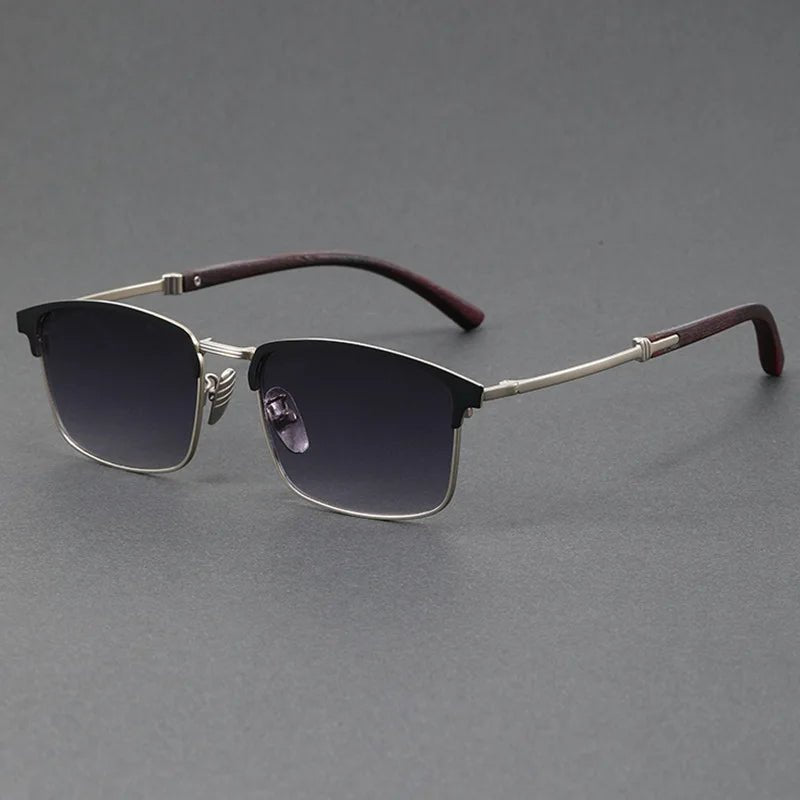 Sunglasses Clubmaster Halv-ramme UV400 Polariseret - Silver