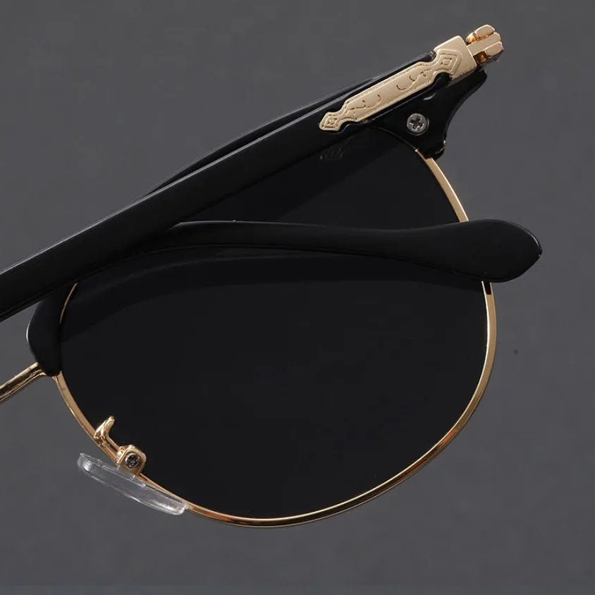 Sunglasses Clubmaster Metal Halvramme Vintage Stil