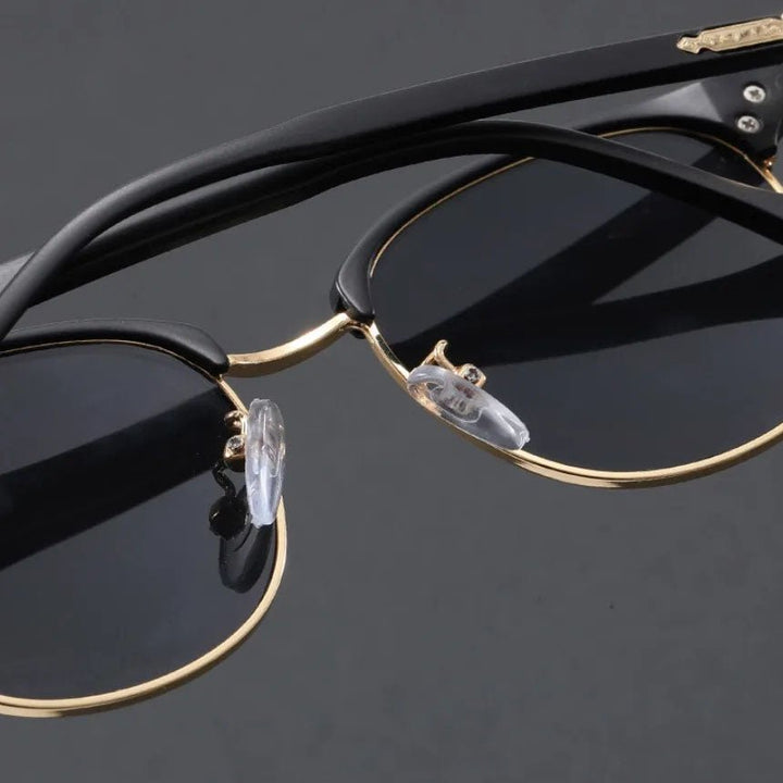 Sunglasses Clubmaster Metal Halvramme Vintage Stil