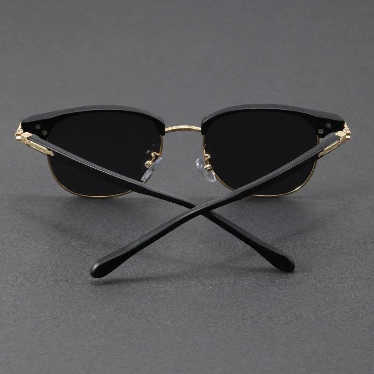 Sunglasses Clubmaster Metal Halvramme Vintage Stil