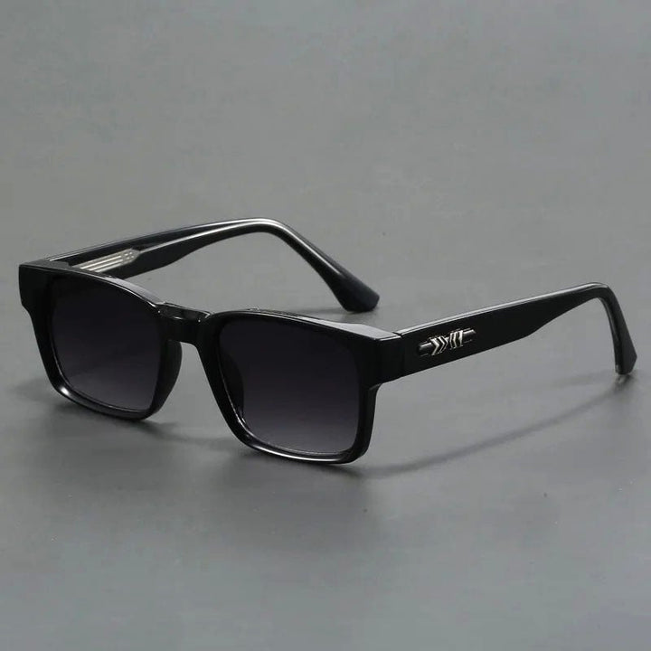 Sunglasses Firkantede Acetat Gradient UV400 Beskyttelse - Black