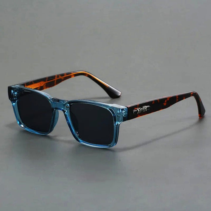 Sunglasses Firkantede Acetat Gradient UV400 Beskyttelse - Blue