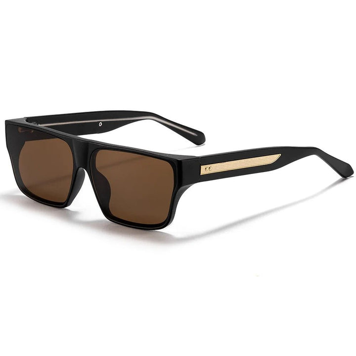 Sunglasses Firkantede Brune Polariserede UV400 Beskyttelse - Brown