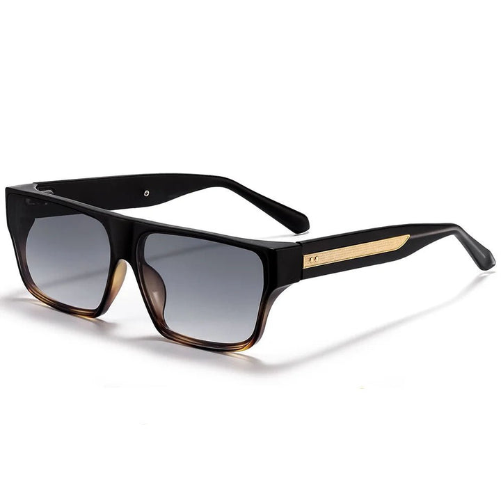 Sunglasses Firkantede Brune Polariserede UV400 Beskyttelse - Tortoise